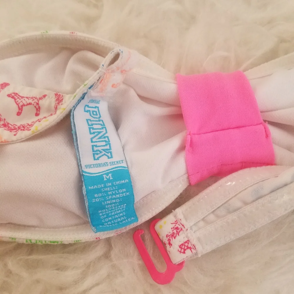 VERY RARE:  2008 VINTAGE VICTORIA'S SECRET FASHION SHOW PINK 86 GRAFFITI BIKINI